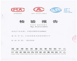 220kV多棱形鋼管桿檢驗(yàn)報(bào)告